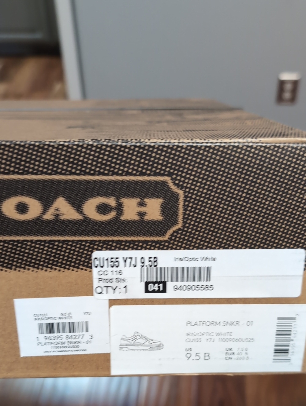 Coach Leather Breathable Platform Shoe Size 9.5 New in Box ❤️ - Picture 13 of 13